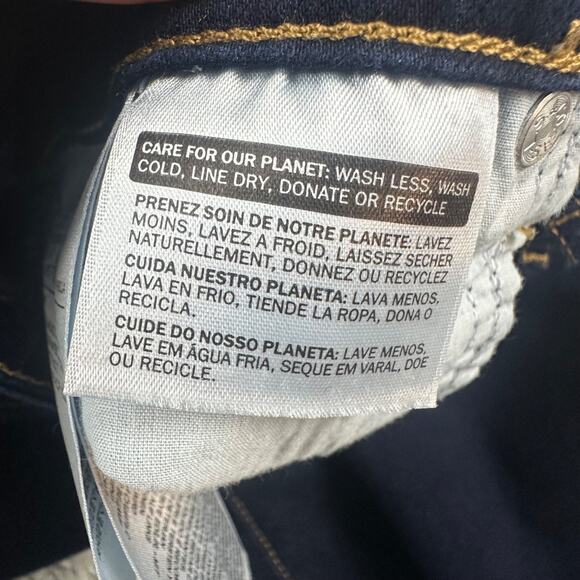 Levis Jeans Womens 29 Blue 725 High Rise Bootcut Dark Wash Stretch Denim - Picture 6 of 12